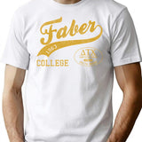 Faber College Tail From Animal House Worn T-Shirt for Men & Women, T-Shirts Graphic Tee - White