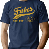 Faber College Tail From Animal House Worn T-Shirt for Men & Women, T-Shirts Graphic Tee - Navy