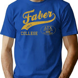 Faber College Tail From Animal House Worn T-Shirt for Men & Women, T-Shirts Graphic Tee - Blue
