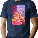 Fairytopia Poster T-Shirt - Retro Graphic Tee for Men & Women - Navy