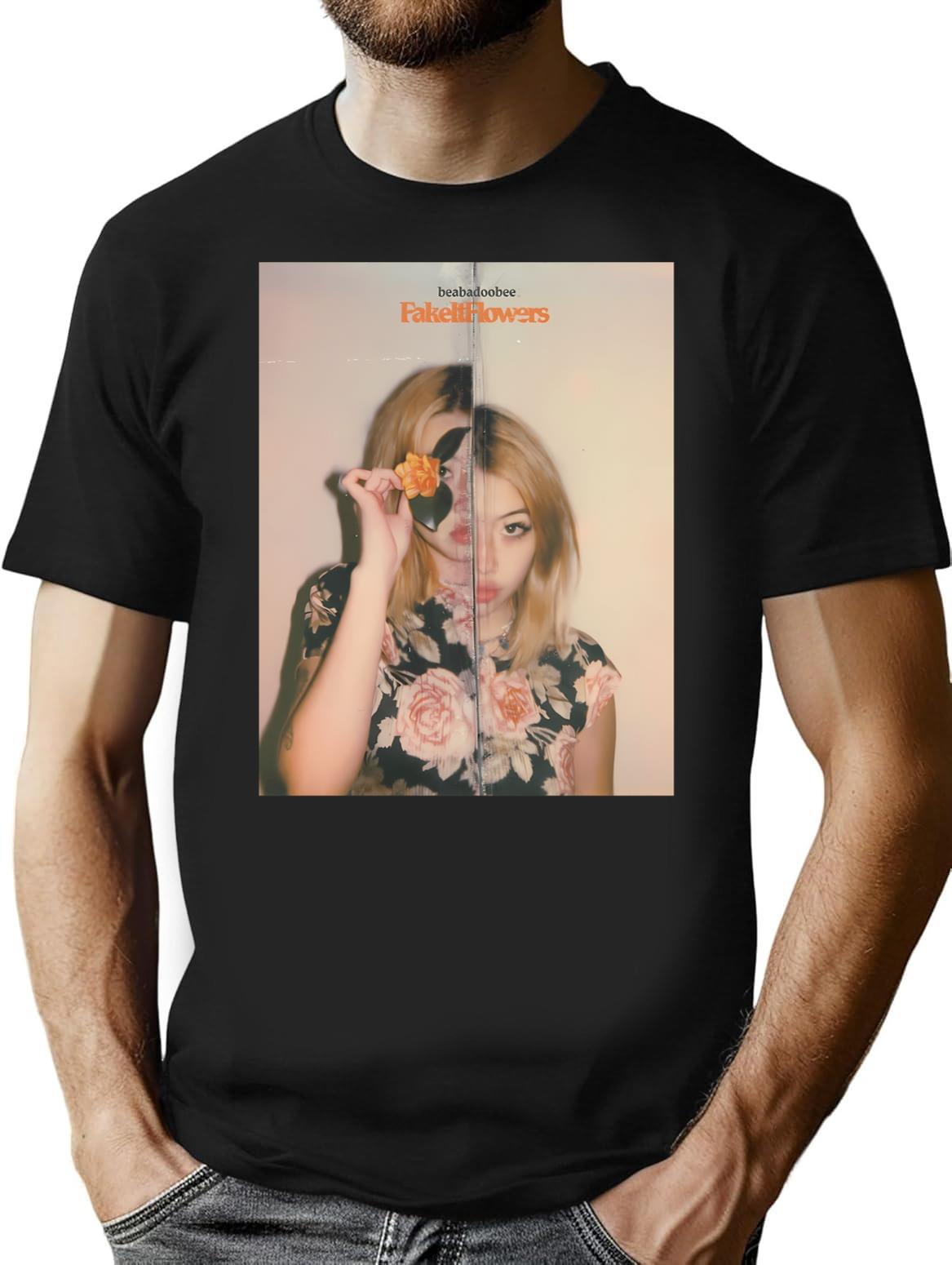 Fake It Flowers (1) T-Shirt - Retro Graphic Tee for Men & Women - Black