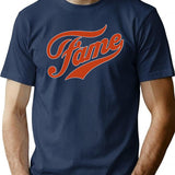 Fame Essential T-Shirt - Retro Graphic Tee for Men & Women - Navy