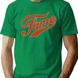Fame Essential T-Shirt - Retro Graphic Tee for Men & Women - Green