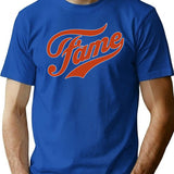 Fame Essential T-Shirt - Retro Graphic Tee for Men & Women - Blue