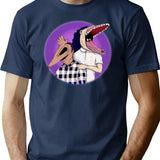 Family Portrait Of The Recently Deceased T-Shirt for Men & Women, T-Shirts Graphic Tee - Navy