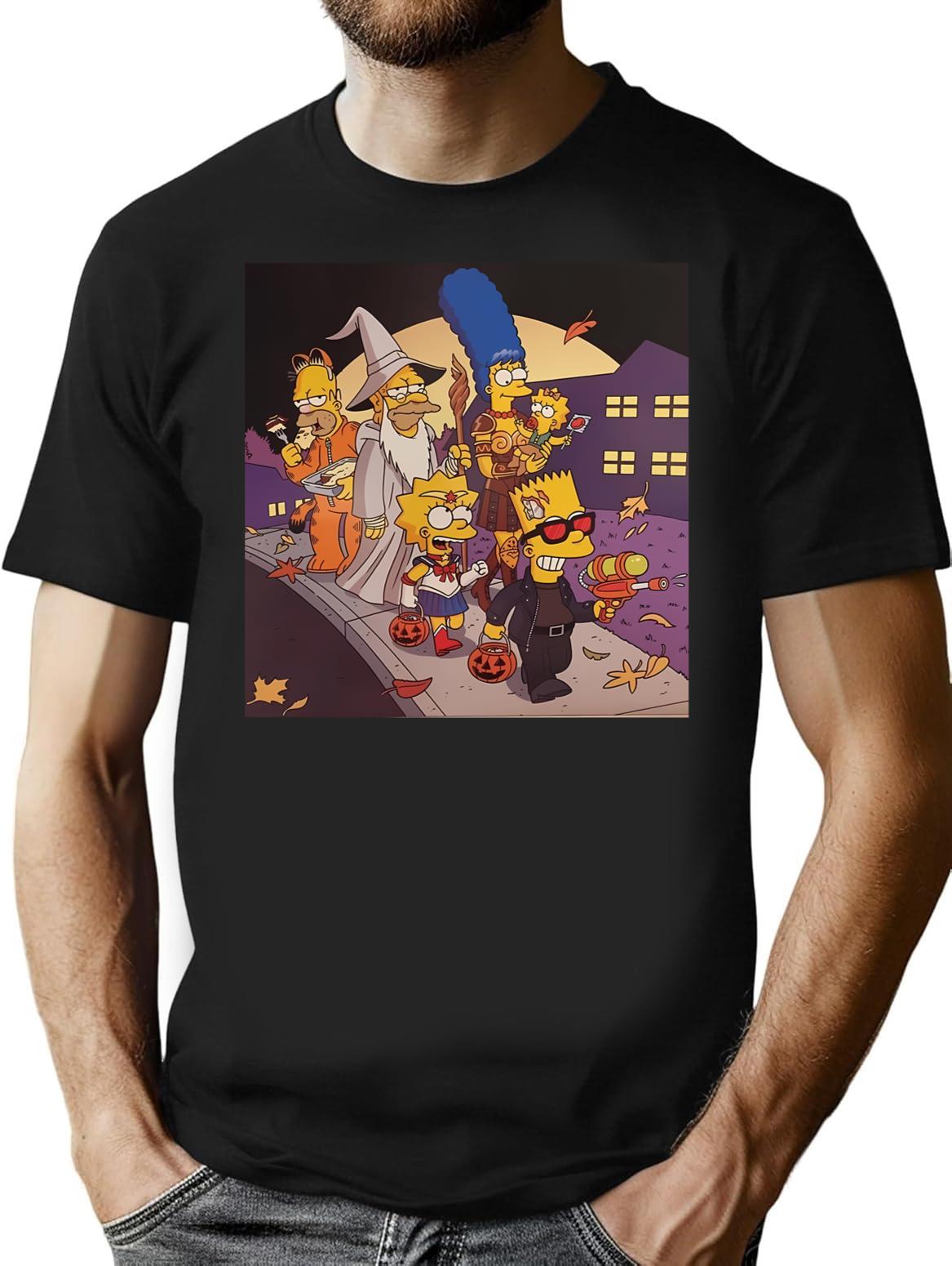 Famous Yellow Family Walk In The Street T-Shirt - Black