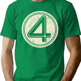 Fantastic Four Worn Emblem T-Shirt for Men & Women, T-Shirts Graphic Tee - Green