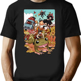 Fantasy Adventure Webcomic - Vintage Anime (4) T-Shirt - Black