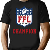 Fantasy Champ T-Shirt - Retro Graphic Tee for Men & Women - Black