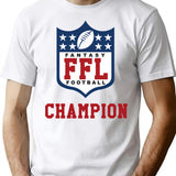 Fantasy Champ T-Shirt - Retro Graphic Tee for Men & Women - White