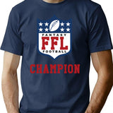 Fantasy Champ T-Shirt - Retro Graphic Tee for Men & Women - Navy