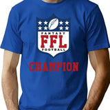 Fantasy Champ T-Shirt - Retro Graphic Tee for Men & Women - Blue