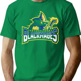 Fantasy League Black Mages T-Shirt - Retro Graphic Tee for Men & Women - Green