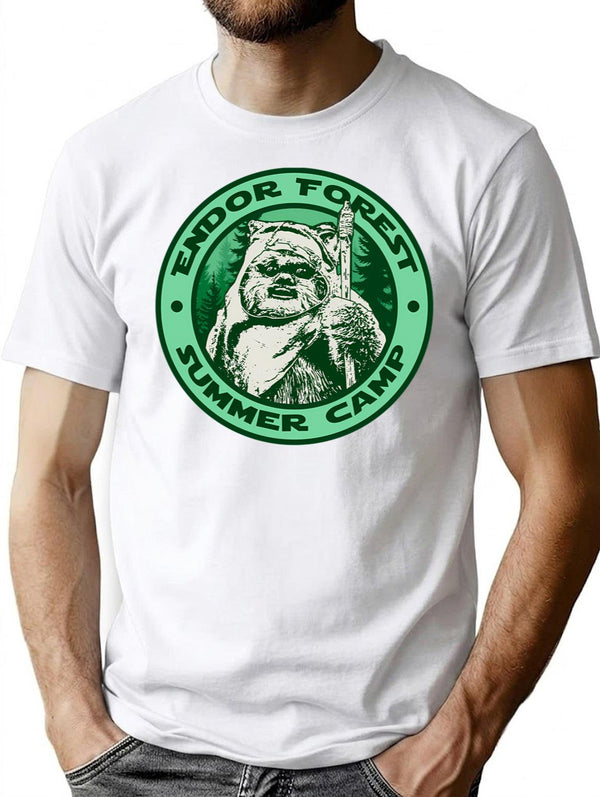 Far Away Creature Forest Summer Camp T-Shirt for Men & Women, T-Shirts Graphic Tee - White