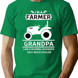 Farm Grandpa T-Shirt - Retro Graphic Tee for Men & Women - Green