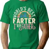 Father's Day Retro Dad World's Best Farter I Mean Father T-Shirt - Green