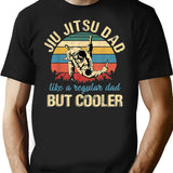 Fathers Day Jiu Jitsu Dad Training Father Vintage Funny T-Shirt - Black