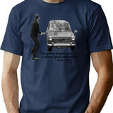 Fawlty Towers I'm Going To Give You A Damn Good Thrashing T-Shirt - Navy