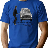 Fawlty Towers I'm Going To Give You A Damn Good Thrashing T-Shirt - Blue