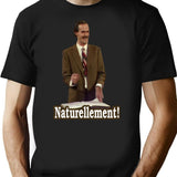 Fawlty Towers - Naturellement T-Shirt - Retro Graphic Tee for Men & Women - Black