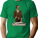 Fawlty Towers - Naturellement T-Shirt - Retro Graphic Tee for Men & Women - Green