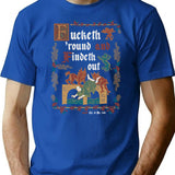 Fck Around And Find Out Medieval Style - Funny Retro Vintage English History (dark) T-Shirt - Blue