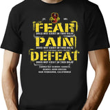 Fear Pain Defeat Does Not Exist In This Dojo T-Shirt for Men & Women, T-Shirts Graphic Tee - Black