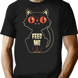 Feed Me T-Shirt - Retro Graphic Tee for Men & Women - Black