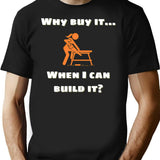 Female Carpenter T-Shirt - Retro Graphic Tee for Men & Women - Black