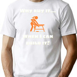 Female Carpenter T-Shirt - Retro Graphic Tee for Men & Women - White
