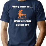 Female Carpenter T-Shirt - Retro Graphic Tee for Men & Women - Navy