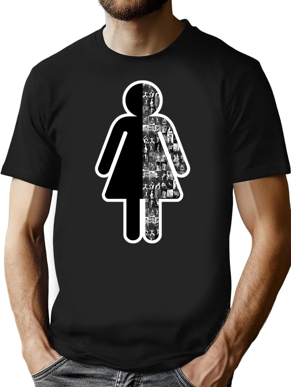 Female Icon T-Shirt - Retro Graphic Tee for Men & Women - Black