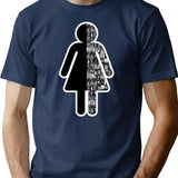 Female Icon T-Shirt - Retro Graphic Tee for Men & Women - Navy