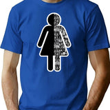 Female Icon T-Shirt - Retro Graphic Tee for Men & Women - Blue
