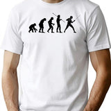 Fencing Evolution Retro Fencing Sword Sport Fencer T-Shirt - White