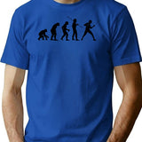 Fencing Evolution Retro Fencing Sword Sport Fencer T-Shirt - Blue