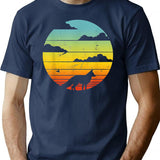 Fennec Fox Retro Vintage 60s 70s Fennic Fox T-Shirt - Navy