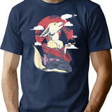 Fennec Japanese Harajuku Retro T-Shirt - Navy