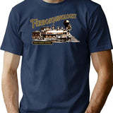 Ferroequinologist - Iron Horse Expert For Steam Train Railroad Enthusiasts Model Railroad Fans T-Shirt - Navy