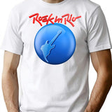 Festival Rock In Rio Brazil T-Shirt - Retro Graphic Tee for Men & Women - White