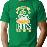 Fettuccine Alfredo Chicken Sauce Recipes Vegan Pasta T-Shirt - Green