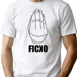Ficko Classic T-Shirt - Retro Graphic Tee for Men & Women - White