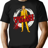 Fight Like A Badass T-Shirt for Men & Women, T-Shirts Graphic Tee - Black