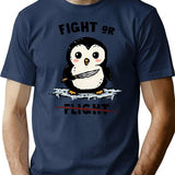 Fight Or Flight T-Shirt - Retro Graphic Tee for Men & Women - Navy