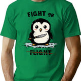 Fight Or Flight T-Shirt - Retro Graphic Tee for Men & Women - Green