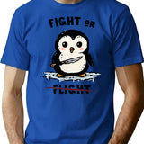 Fight Or Flight T-Shirt - Retro Graphic Tee for Men & Women - Blue