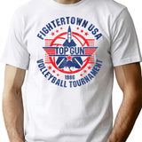 Fightertown Usa Volleyball Tournament Worn T-Shirt for Men & Women, T-Shirts Graphic Tee - White