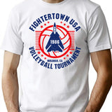 Fightertown Usa Volleyball Tournament T-Shirt for Men & Women, T-Shirts Graphic Tee - White
