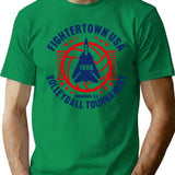 Fightertown Usa Volleyball Tournament T-Shirt for Men & Women, T-Shirts Graphic Tee - Green