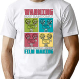 Filmmaking Warning May Randomly Start Film Cinema T-Shirt - White